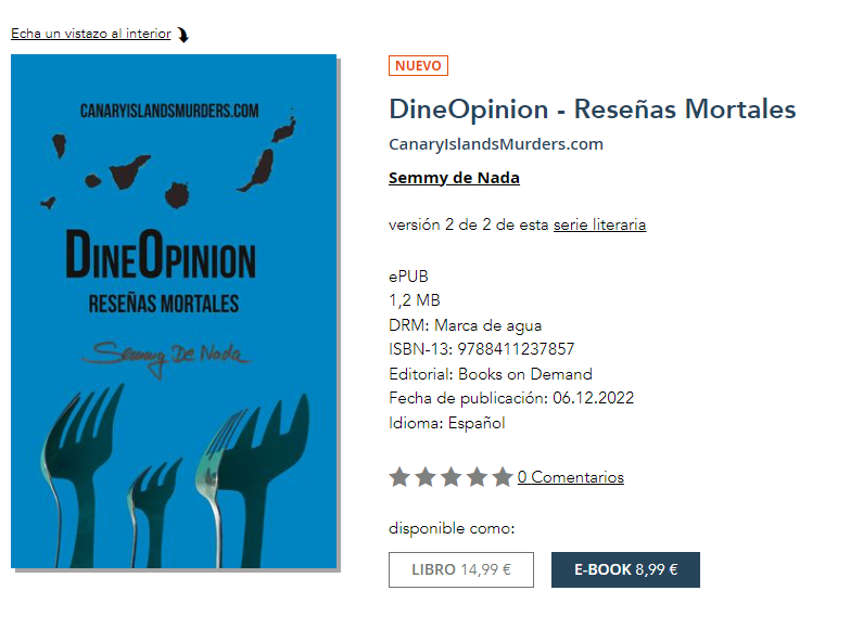 DineOpinion Ebook Versions in Spanish are here!