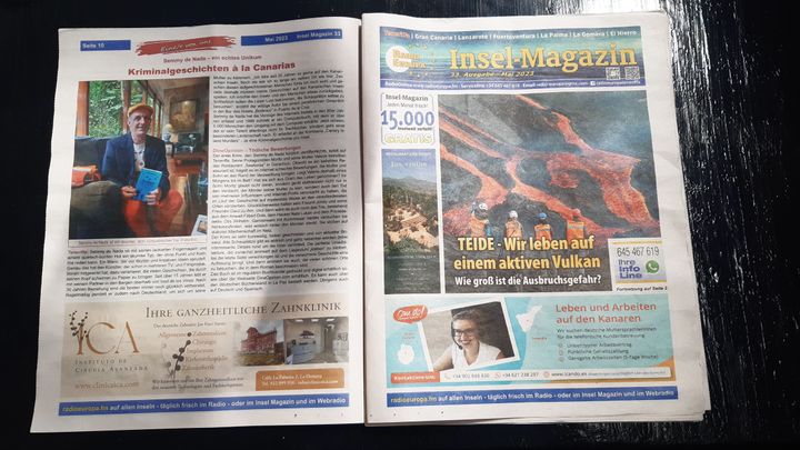 Entrevista Mayo 2023 en periódico Tenerife Island Magazine